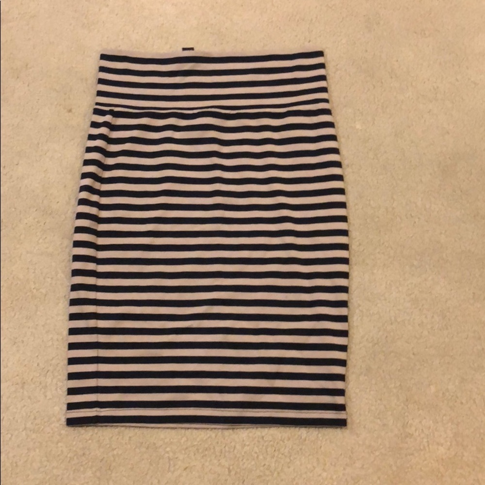 Black and Tan striped skirt